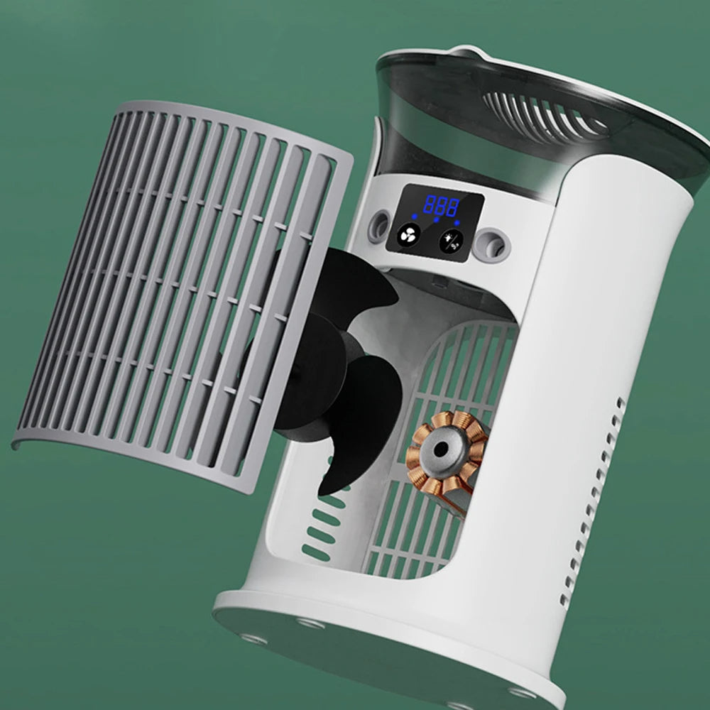 Mini air cooler fan with water tank rear view