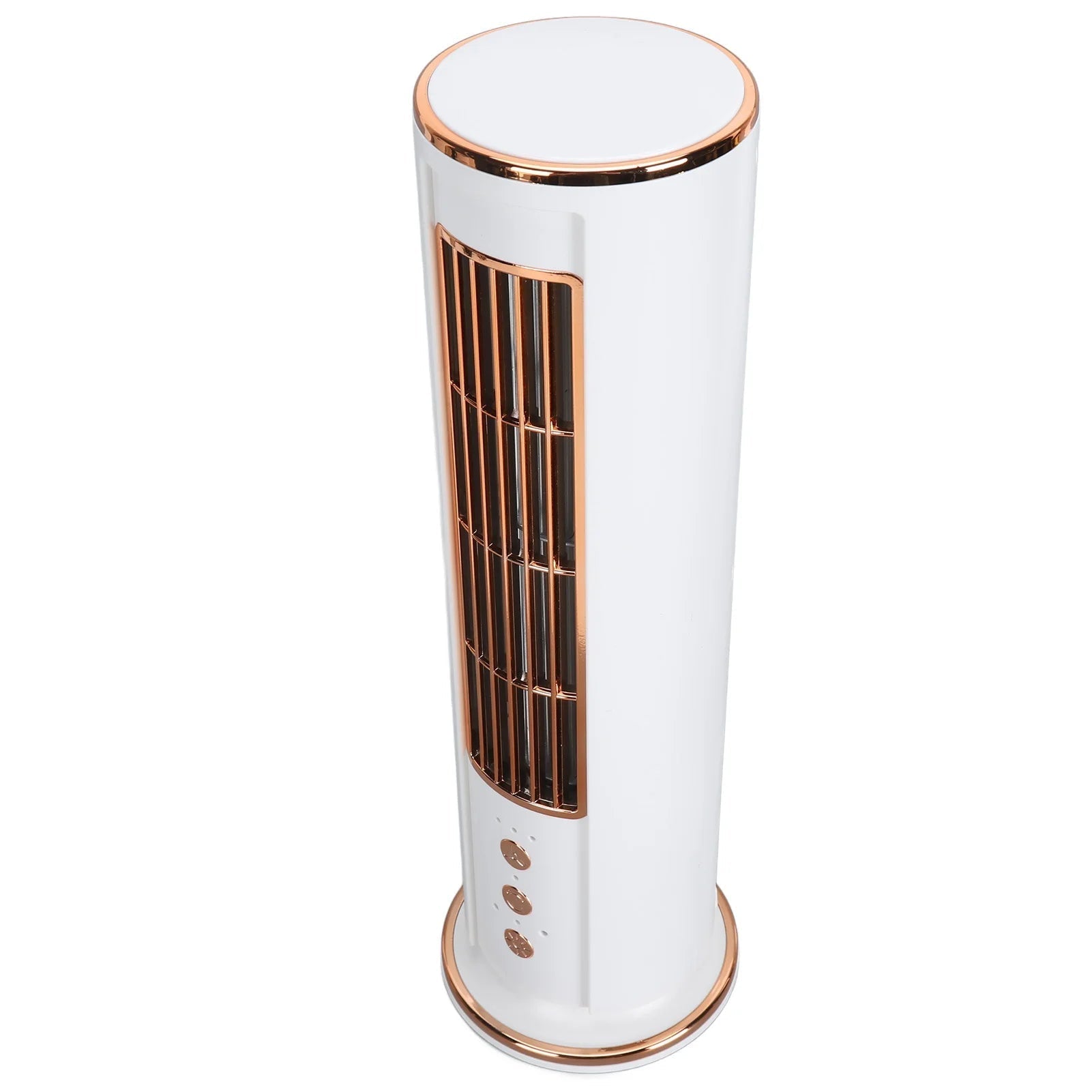 Bladeless fan used horizontally on a nightstand