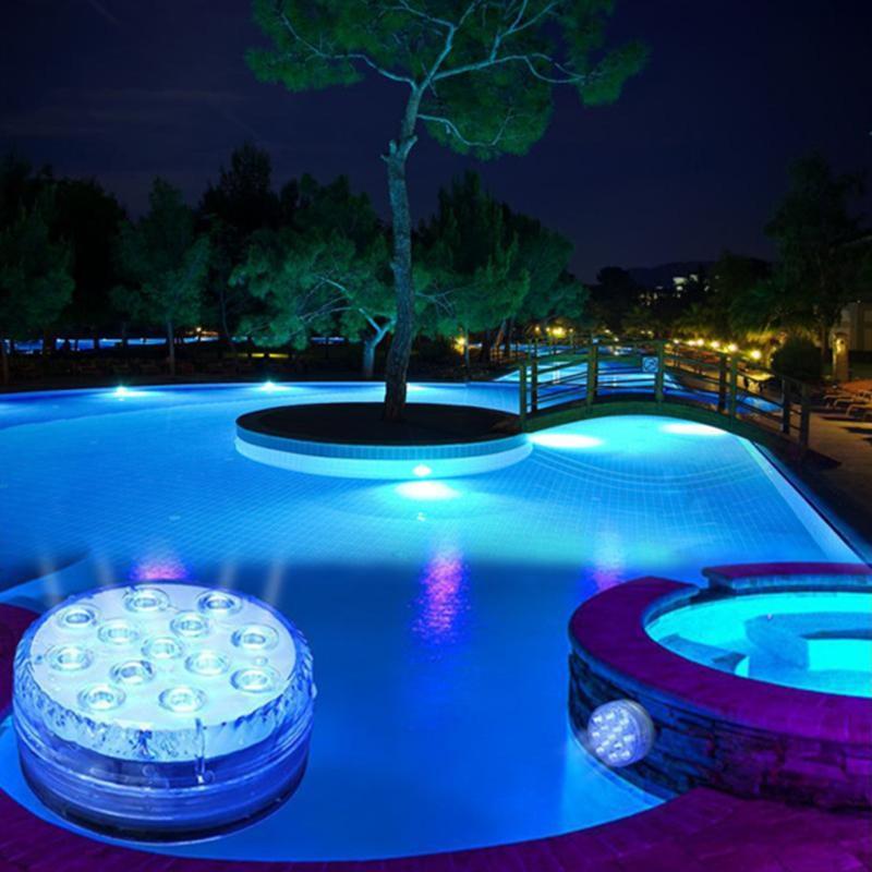 Submersible LED Pool Light | Magnetic Underwater Remote Control Lamp