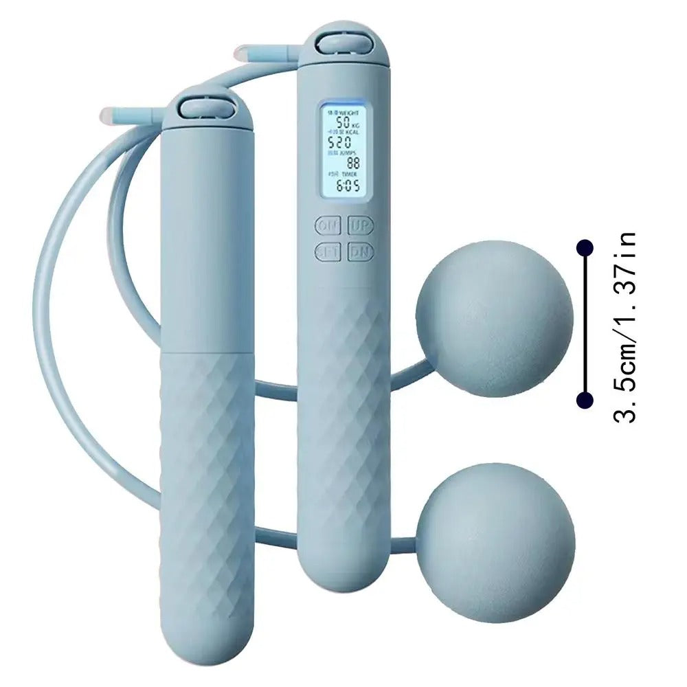 Indoor Ropeless Jump Rope | Weighted Home Gym Fitness Tracker