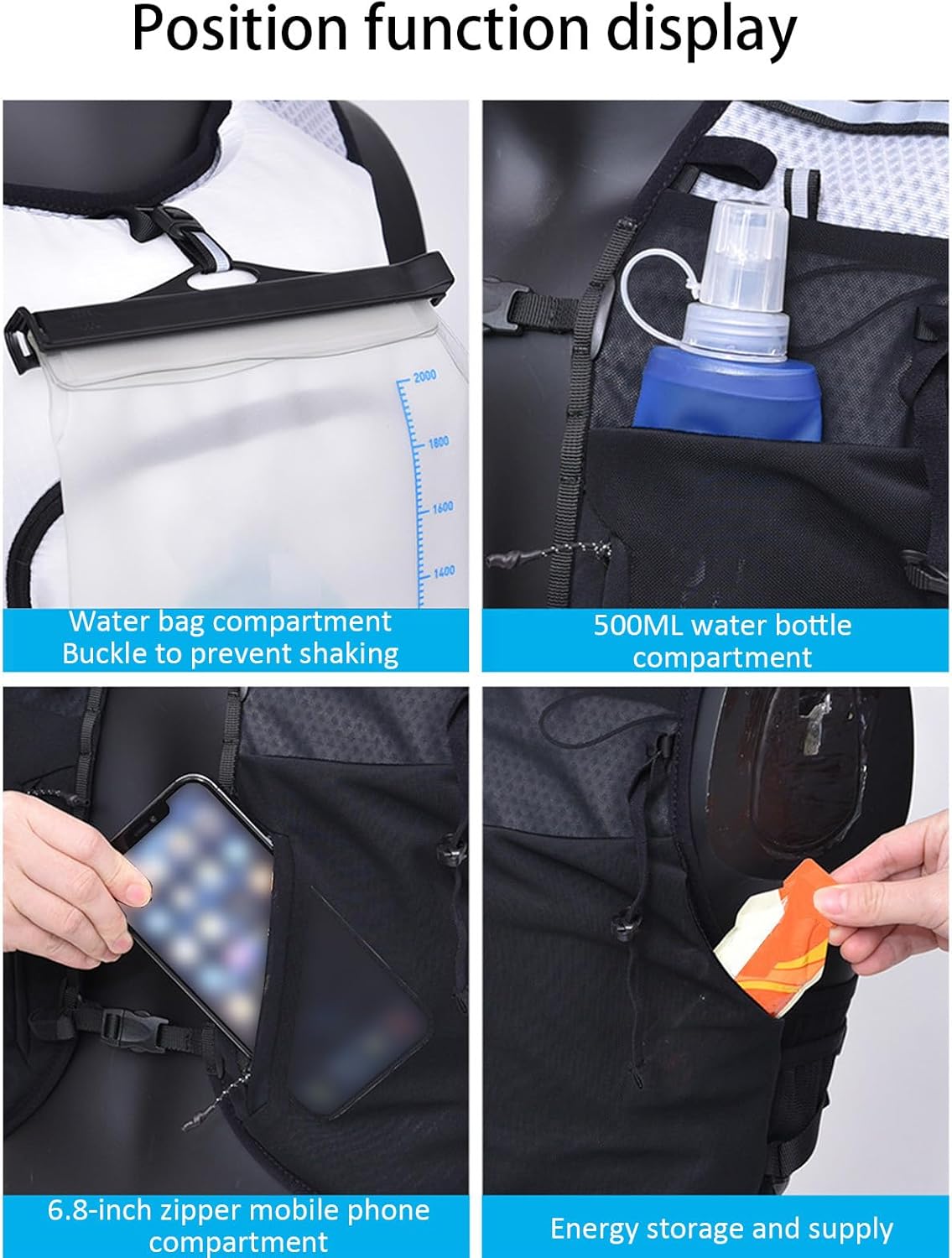 Trail Running Hydration Vest | Marathon & Cycling Water Backpack