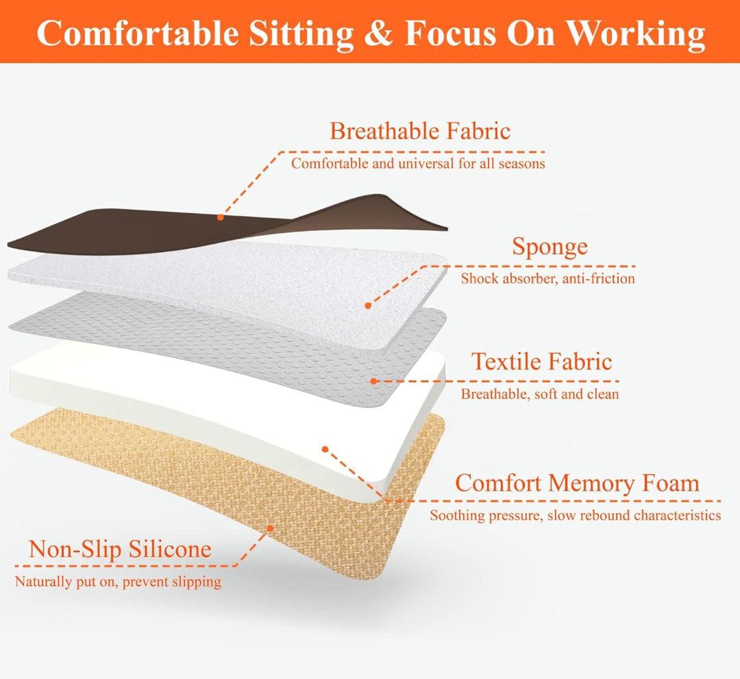 Memory Foam Car Seat Cushion | Orthopedic Tailbone & Sciatica Pad