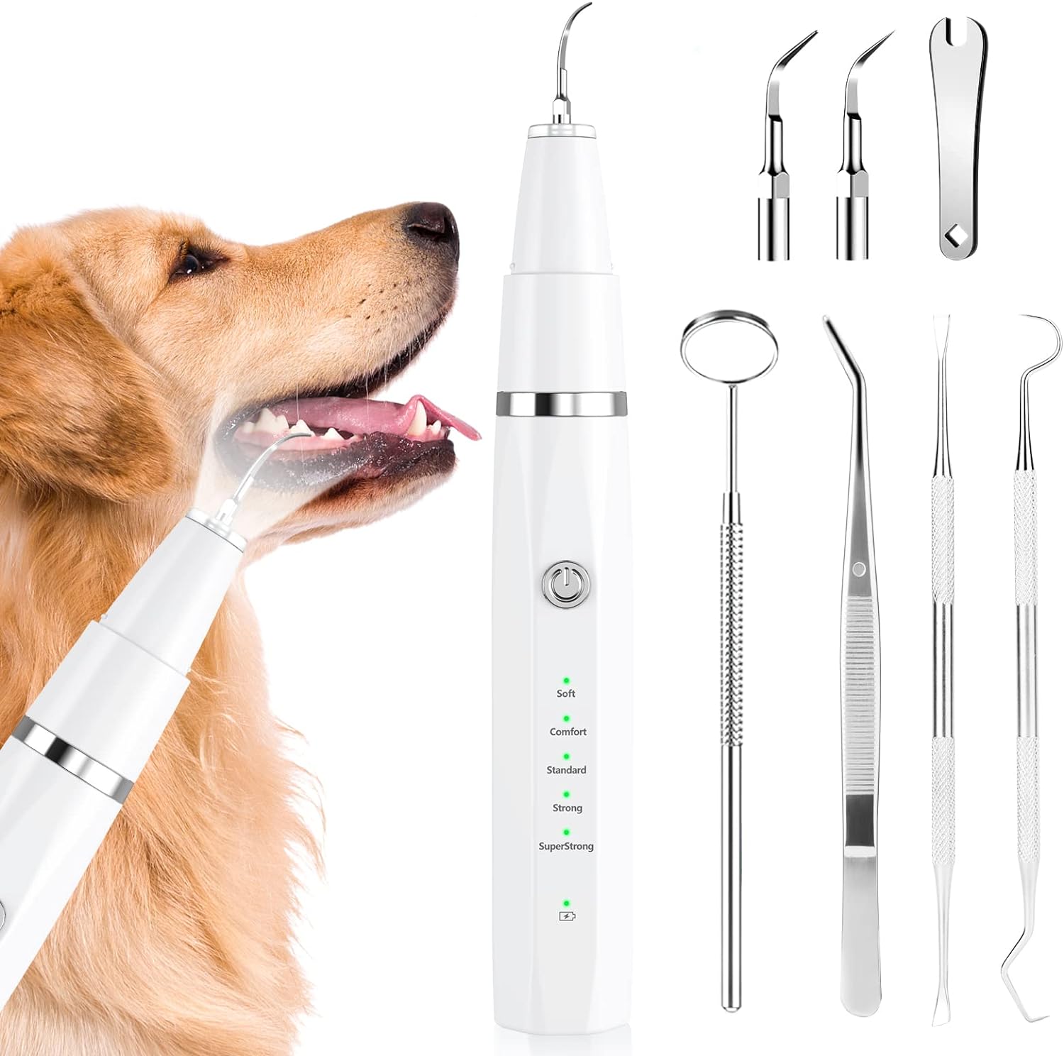 Ultrasonic Pet Tooth Cleaner for Home Use – Gentle Plaque-Care Dental Tool for Dogs & Cats Oral Hygiene