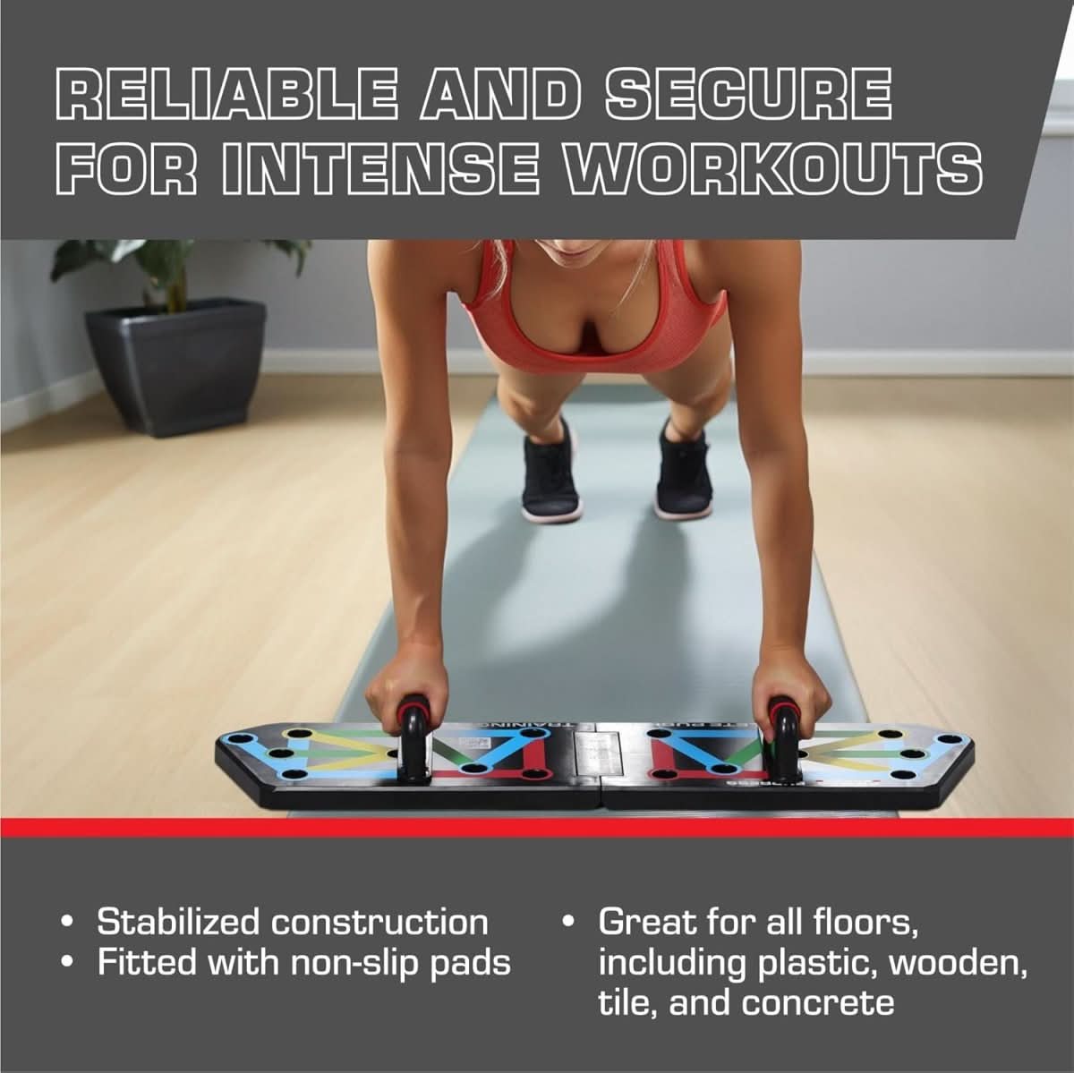 Foldable Push Up Board System | 30-in-1 Multi-Position Home Gym