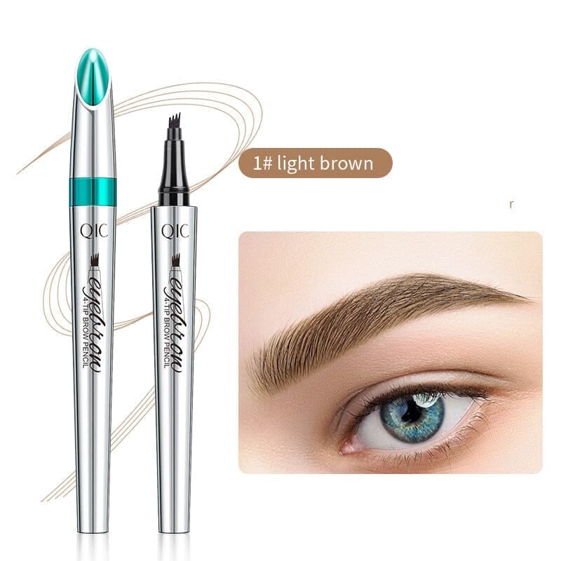 3D Waterproof Microblading Eyebrow Pen – 4-Tip Precision Brow Pencil for Natural Hair-Like Strokes