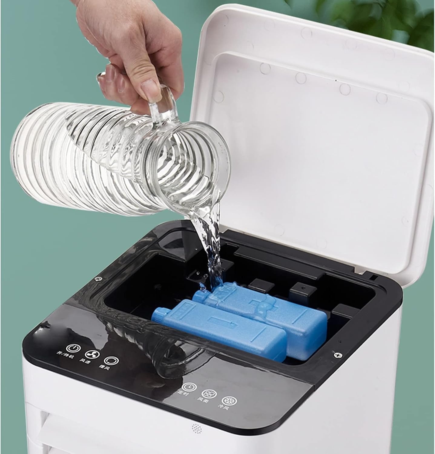 Air cooler water tank and ice crystal boxes
