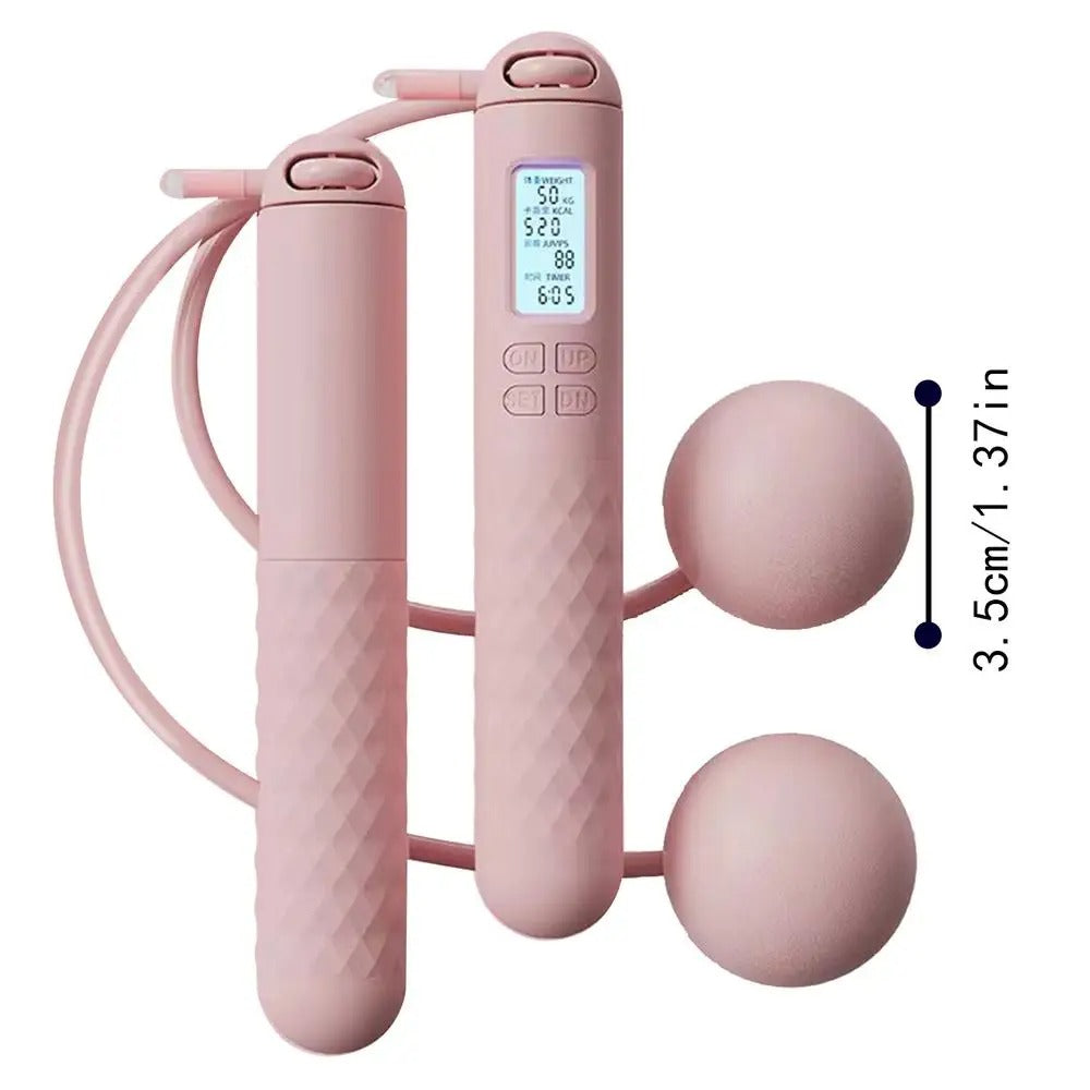 Indoor Ropeless Jump Rope | Weighted Home Gym Fitness Tracker