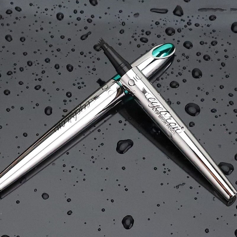 3D Waterproof Microblading Eyebrow Pen – 4-Tip Precision Brow Pencil for Natural Hair-Like Strokes