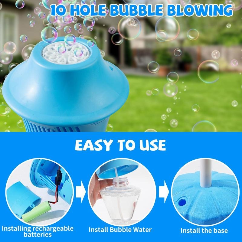 Portable Automatic High Output Bubble Machine with Adjustable Height