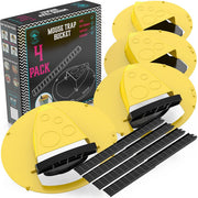 4-Pack Bucket Lid Mouse Trap – Reusable Flip-Lid Rodent Catcher for 5-Gallon Buckets, Indoor & Outdoor