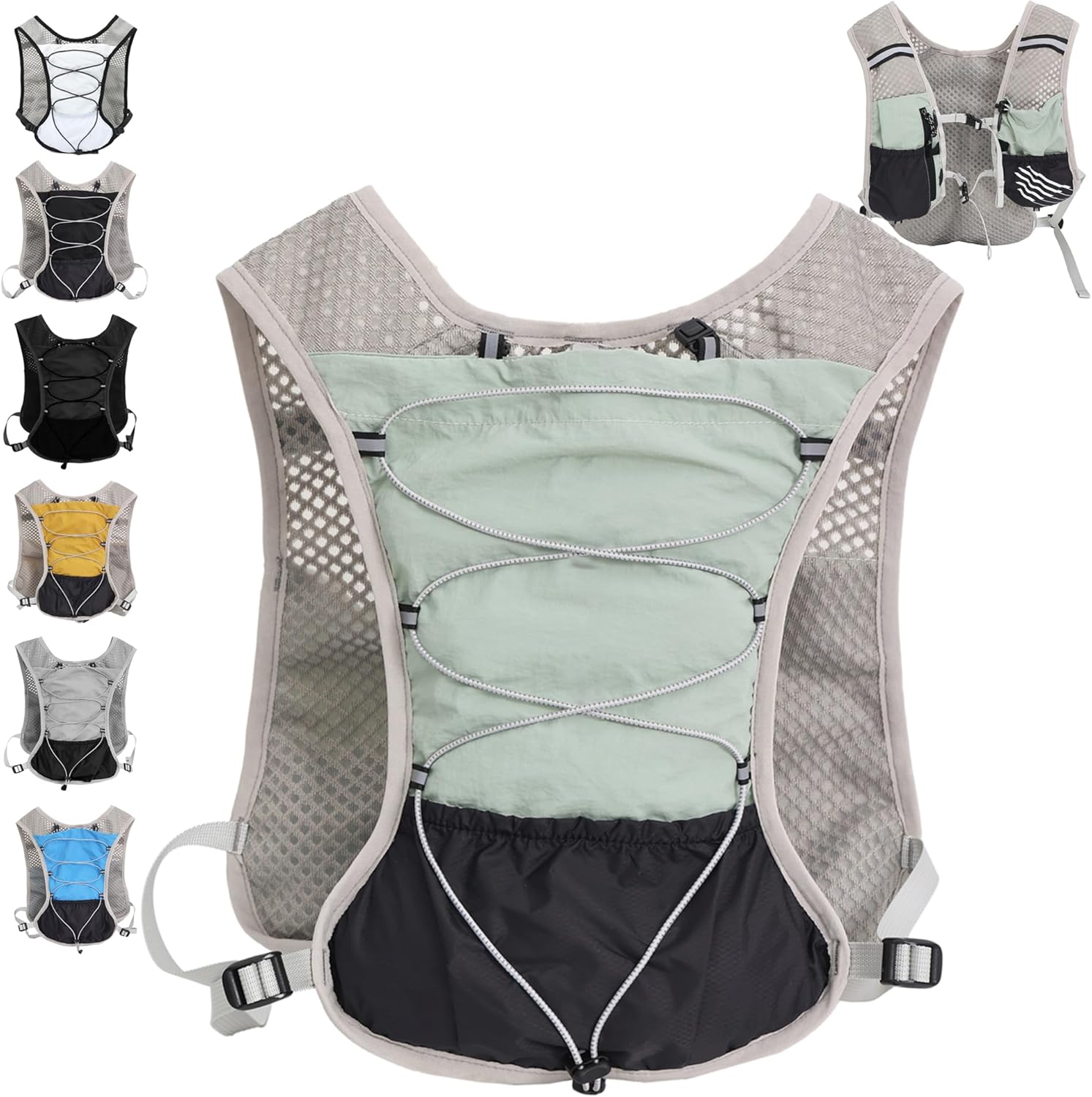 Hydration Running Vest | Marathon & Hiking Water Backpack (2L Bladder)