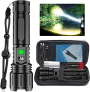 Ultra-Bright Tactical LED Flashlight – Rechargeable Long-Range Torch for Camping, Work & Emergencies