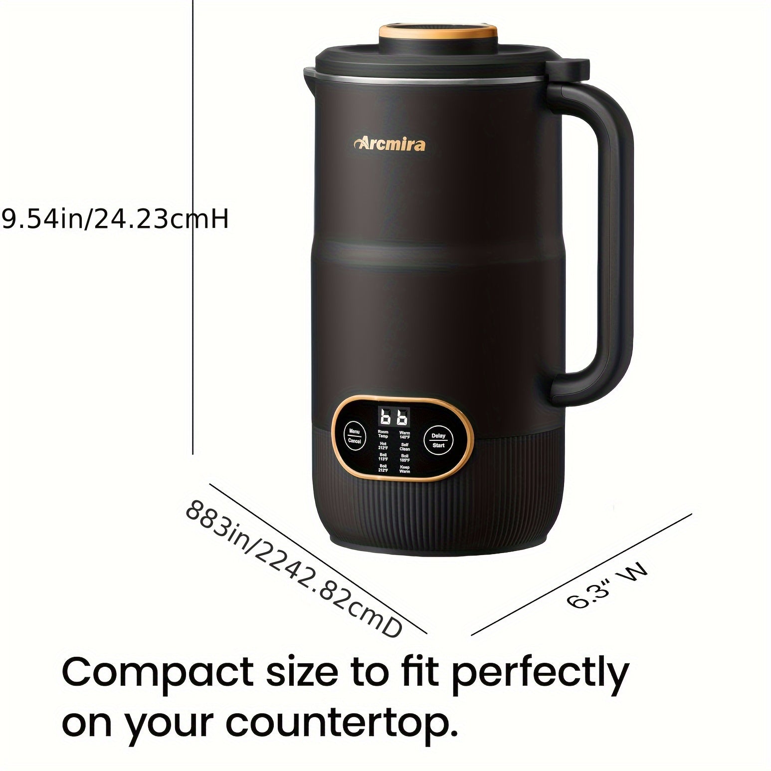 Automatic Plant-Based Milk Maker for Soy Almond and Oat Milk 35oz