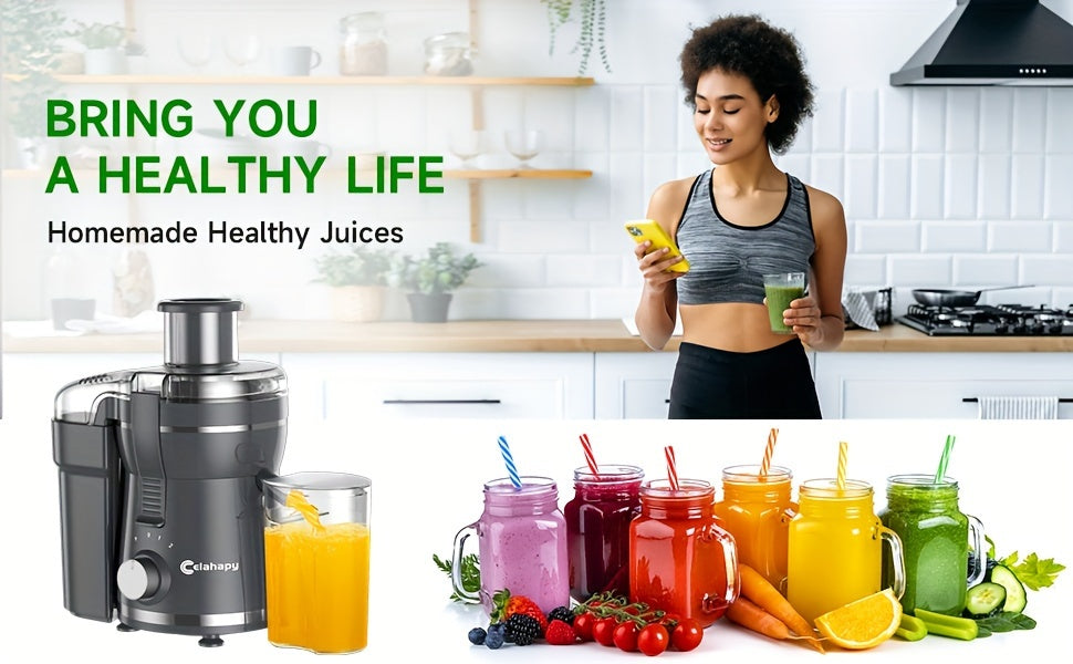 Wide Mouth Stainless Steel Juicer for Fruits and Vegetables 500W