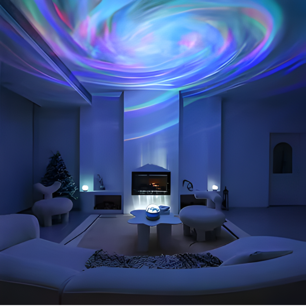 NebulaGlow | Immersive Aurora Galaxy Projector for Northern Lights Relaxing Home Ambiance