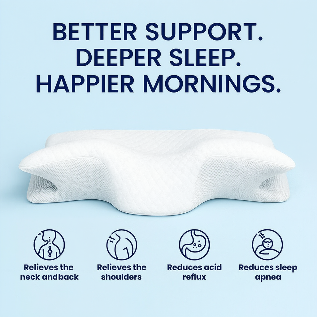 Orthopedic Contour Memory Foam Pillow | Cervical Neck Support