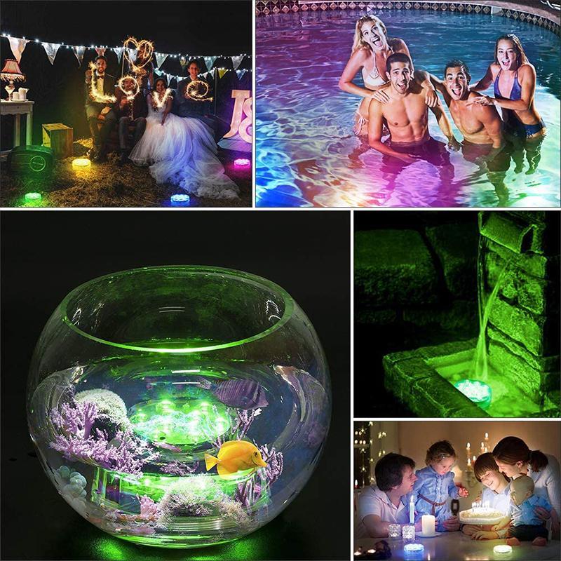 Submersible LED Pool Light | Magnetic Underwater Remote Control Lamp