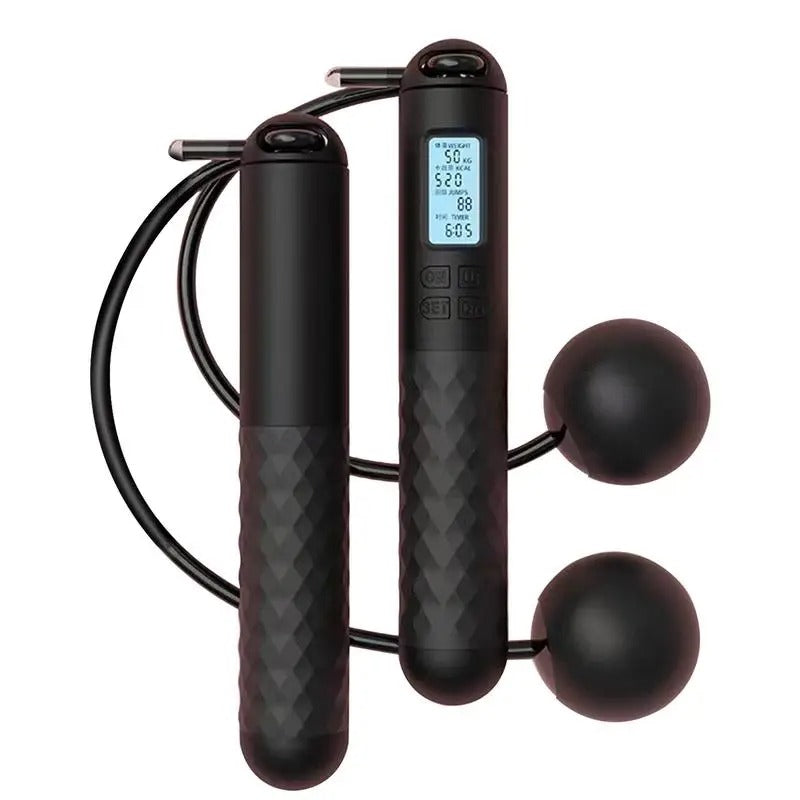Indoor Ropeless Jump Rope | Weighted Home Gym Fitness Tracker