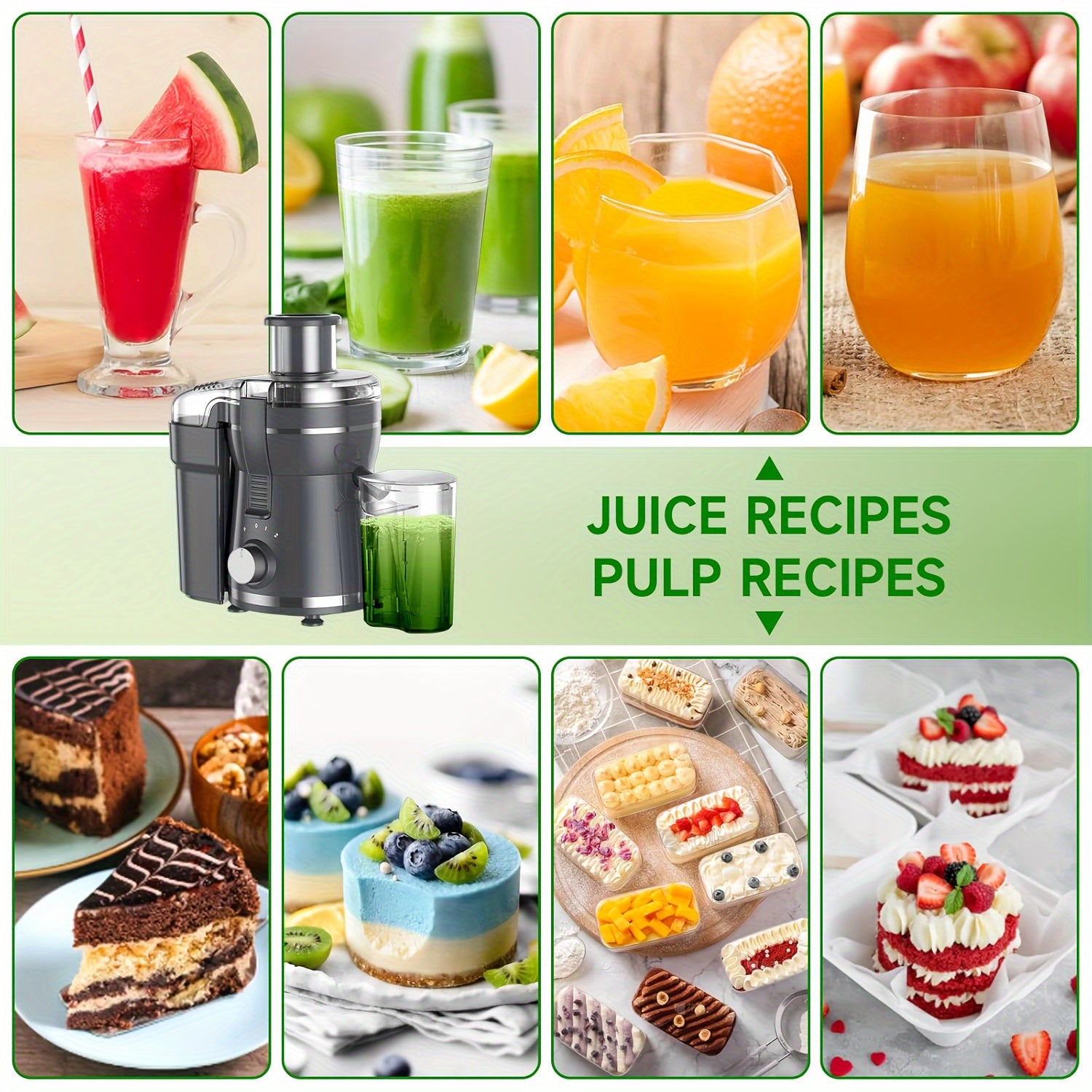 Wide Mouth Stainless Steel Juicer for Fruits and Vegetables 500W