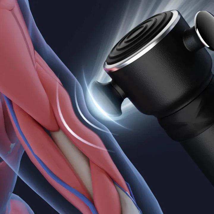 Deep Tissue Massage Gun | 7500 RPM Percussion Massager & 4 Heads