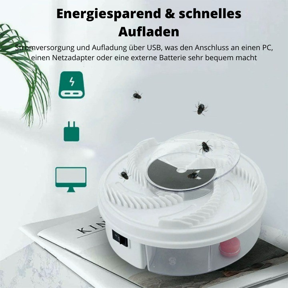Automatic Rotating Fly Trap | Electric Fruit Fly Catcher & Killer