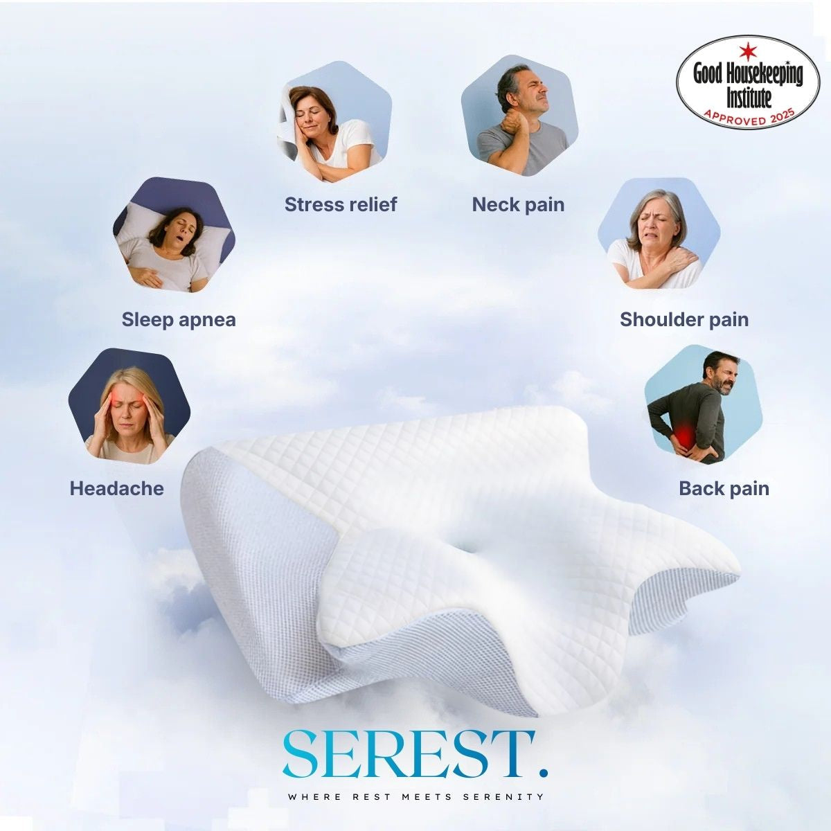 Orthopedic Cervical Pillow | Contour Memory Foam for Neck Pain