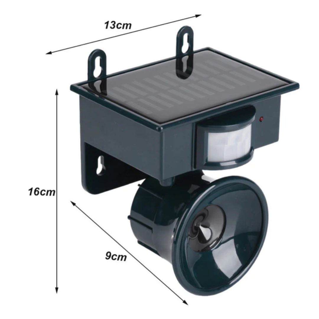 Solar Bird Repeller with Motion Sensor and Sound Deterrent