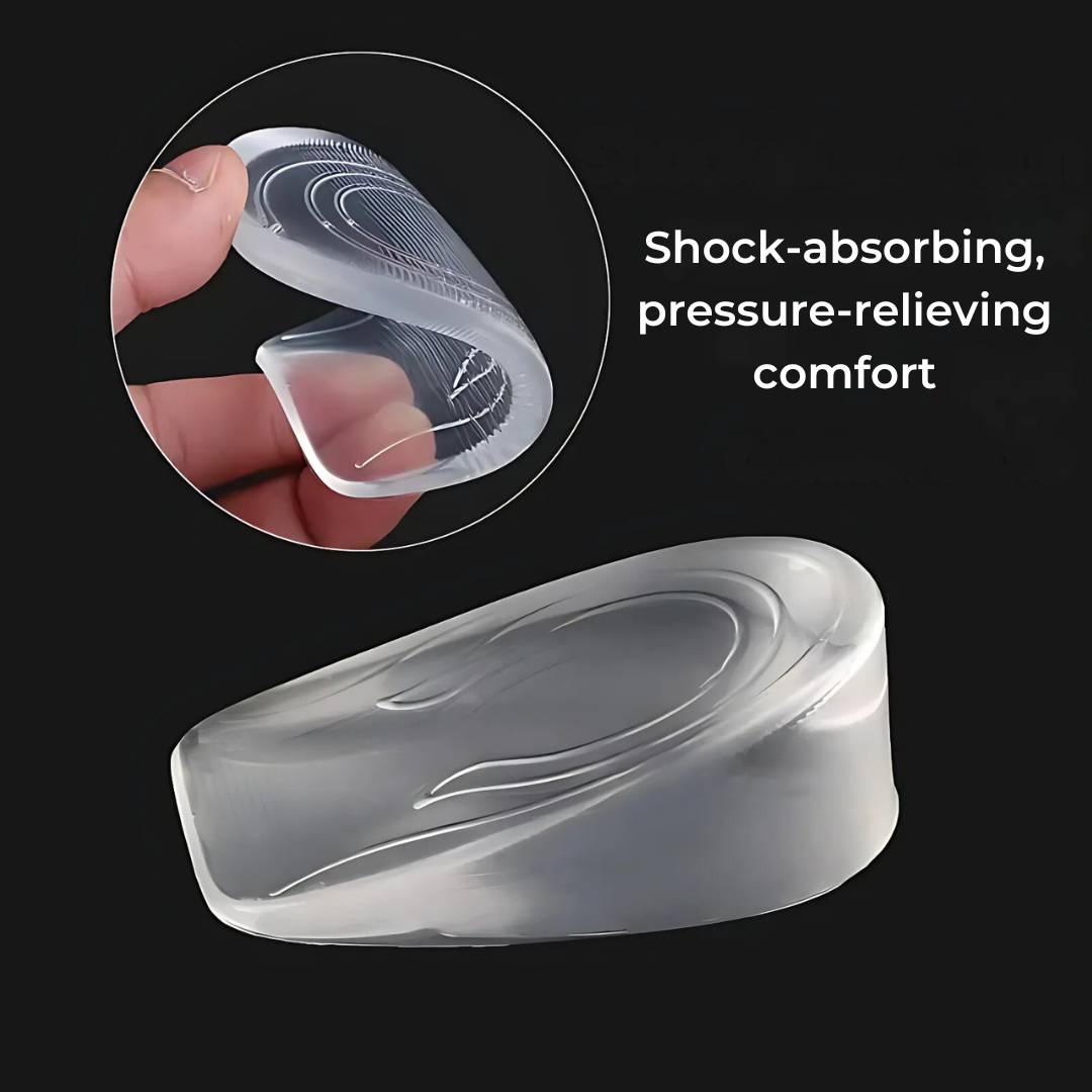 Silicone Gel Heel Lifts | Height Increase Insoles & Plantar Fasciitis Cups