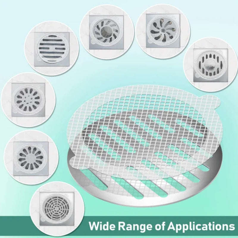 Disposable Shower Drain Hair Catcher Stickers – Mess-Free Clog Prevention for Bathroom & Kitchen Drains