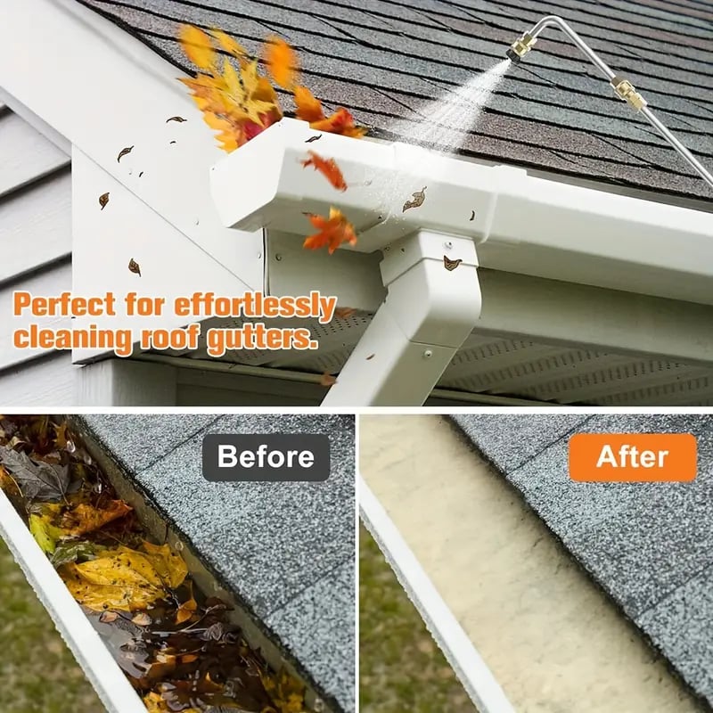 Telescoping High-Pressure Washer Wand Set – Extendable Gutter, Roof & Wall Cleaning Lance with Nozzles