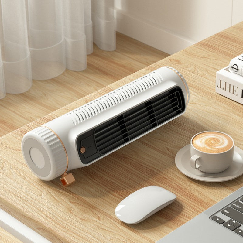Silent Mini Desktop Cooling Fan – Rechargeable Quiet 3-Speed Personal Fan for Desk, Bedside & Travel