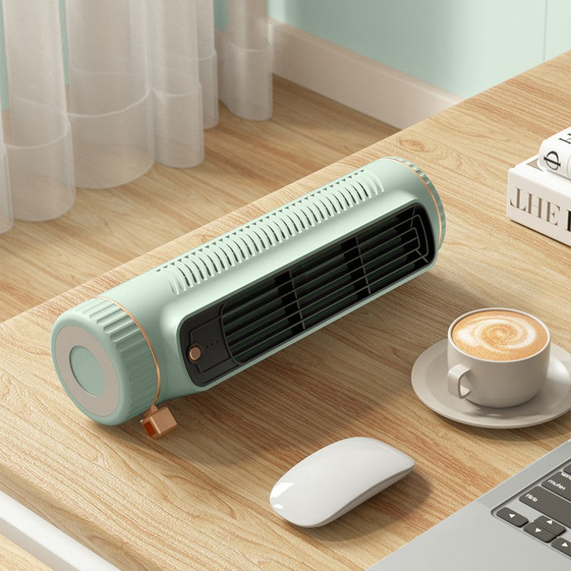 Silent Mini Desktop Cooling Fan – Rechargeable Quiet 3-Speed Personal Fan for Desk, Bedside & Travel