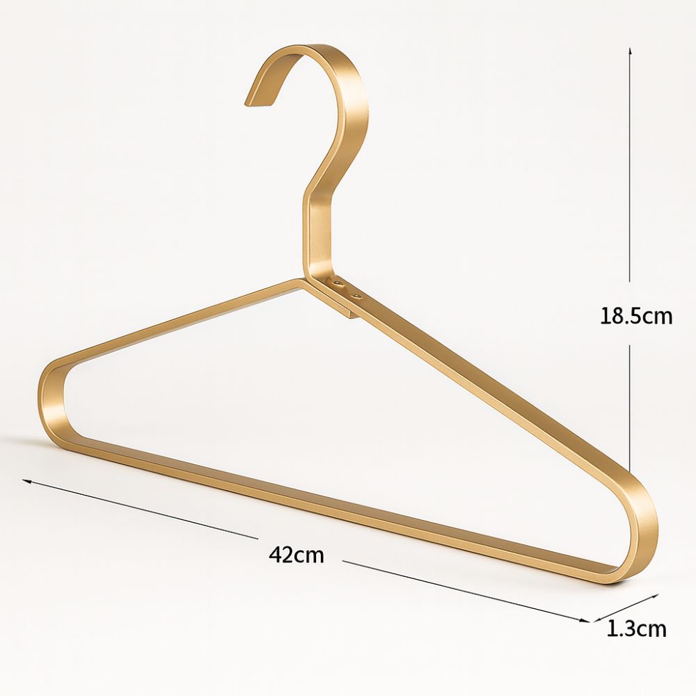 Slimline Alloy Clothes Hangers – Non-Slip Space-Saving Metal Hangers for Coats, Dresses & Suits
