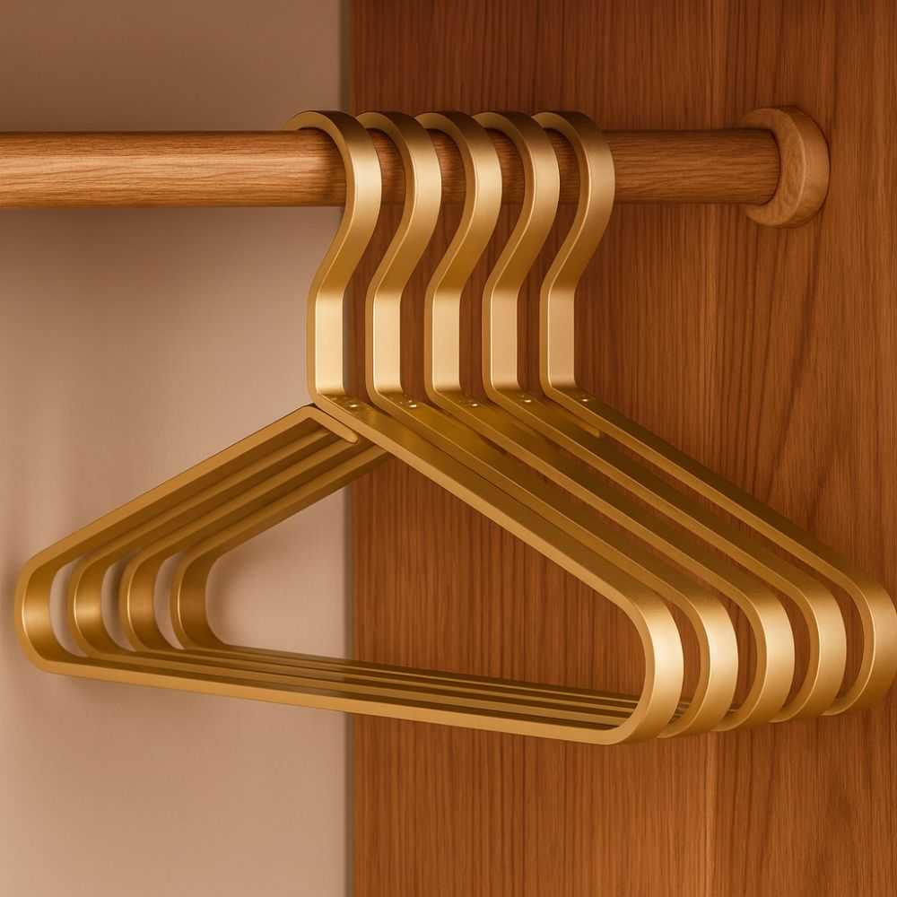 Slimline Alloy Clothes Hangers – Non-Slip Space-Saving Metal Hangers for Coats, Dresses & Suits