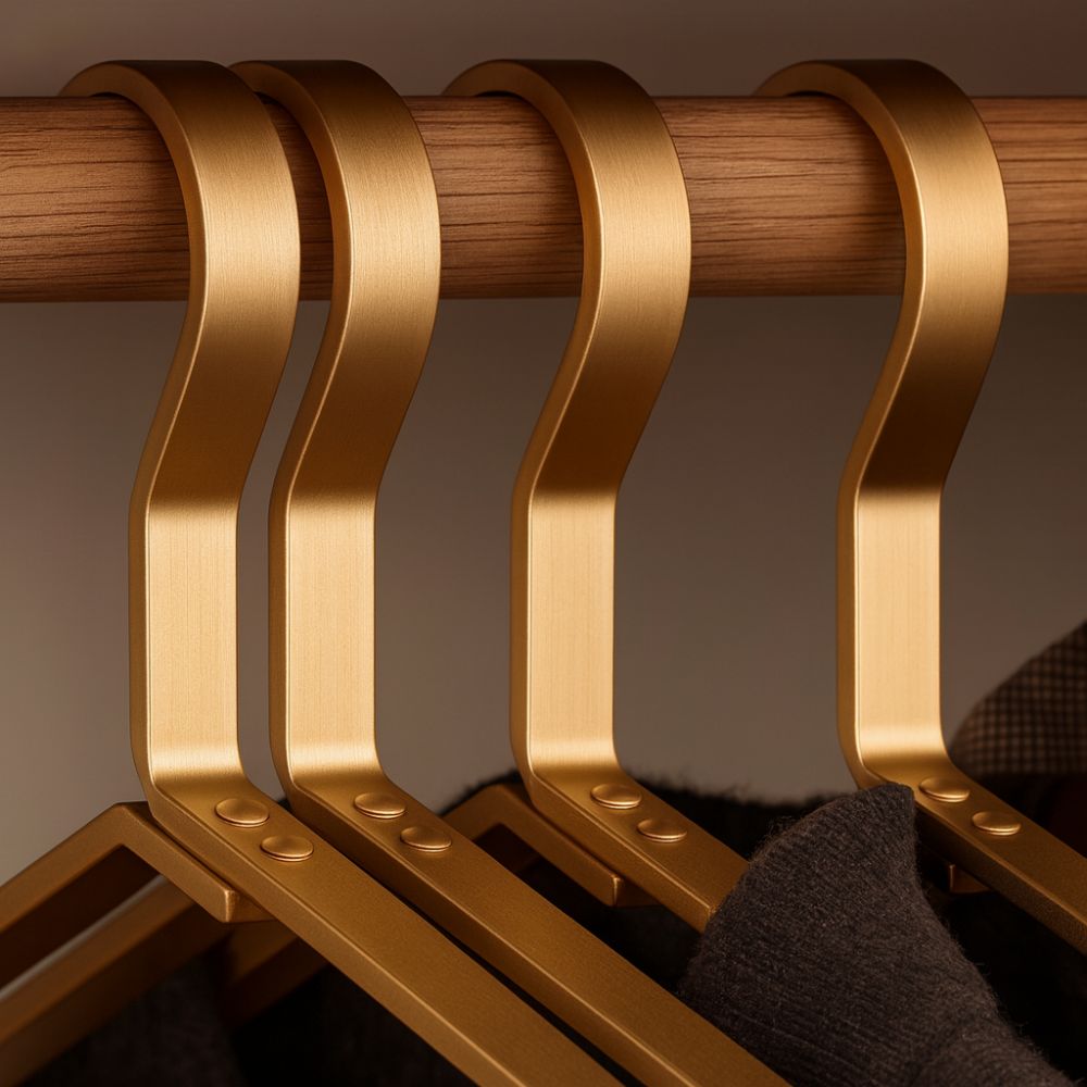 Slimline Alloy Clothes Hangers – Non-Slip Space-Saving Metal Hangers for Coats, Dresses & Suits