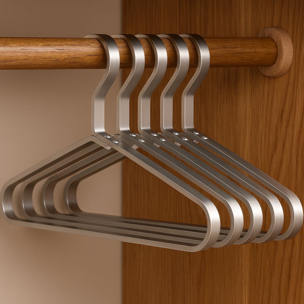 Slimline Alloy Clothes Hangers – Non-Slip Space-Saving Metal Hangers for Coats, Dresses & Suits