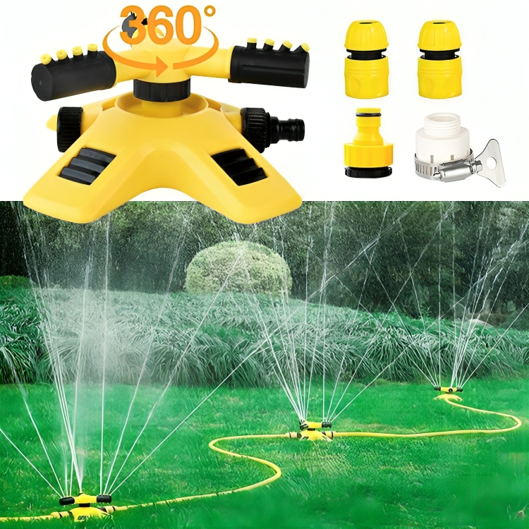 360° Rotating Lawn Sprinkler – Adjustable Garden Water Sprinkler for Lawns, Flower Beds & Vegetable Plots