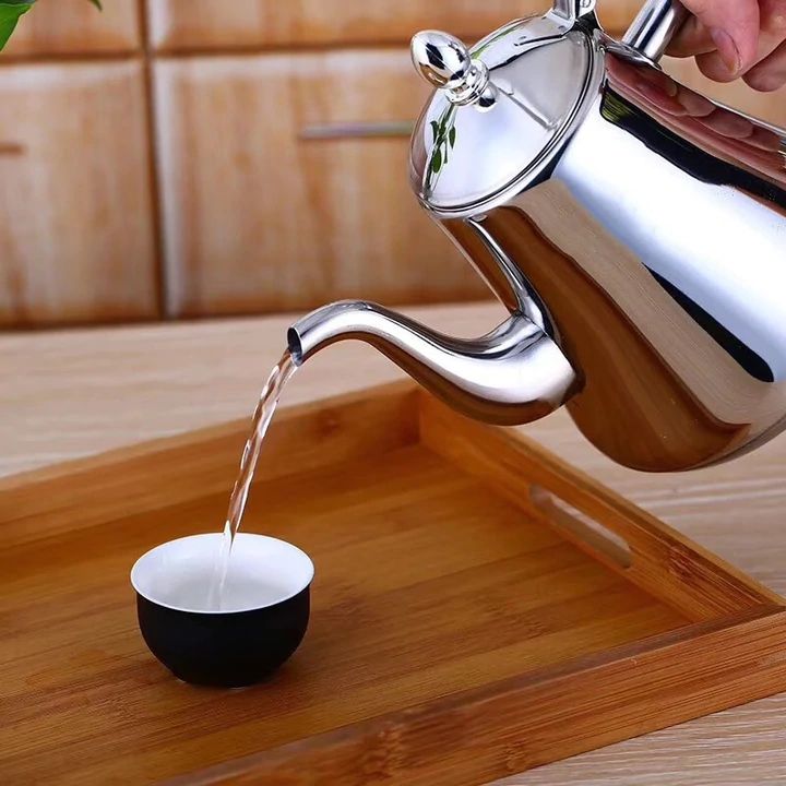 Stainless Steel Induction Kettle with Built-In Filter – Fast-Boil Stovetop Kettle in Gold or Silver