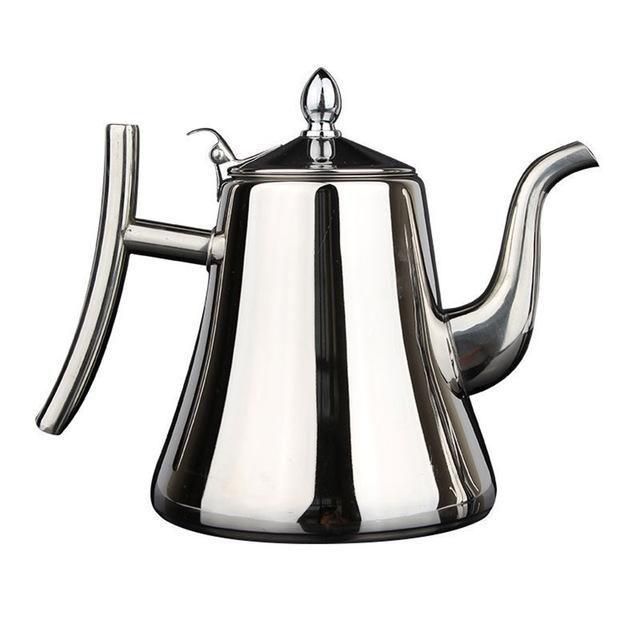 Stainless Steel Induction Kettle with Built-In Filter – Fast-Boil Stovetop Kettle in Gold or Silver