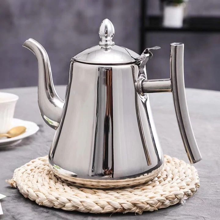 Stainless Steel Induction Kettle with Built-In Filter – Fast-Boil Stovetop Kettle in Gold or Silver