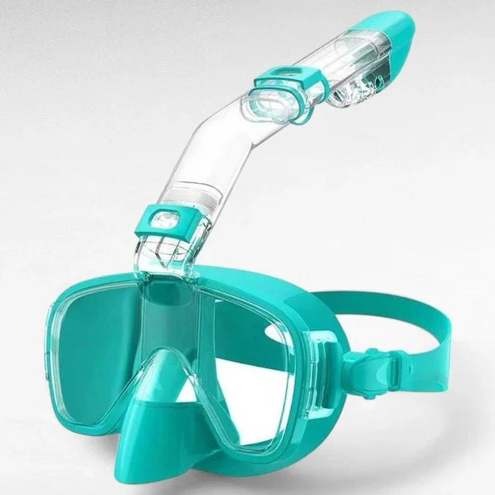 Aqua Explorer Full-Face Snorkeling Mask with Dry Top System – 180 Panoramic Anti-Fog Mask for Effortless Breathing