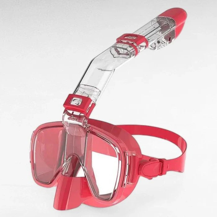 Aqua Explorer Full-Face Snorkeling Mask with Dry Top System – 180 Panoramic Anti-Fog Mask for Effortless Breathing