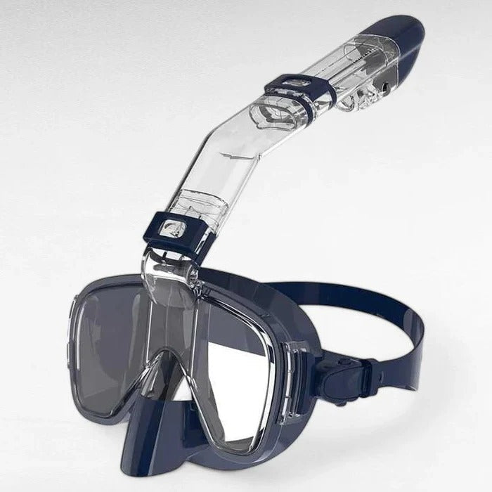 Aqua Explorer Full-Face Snorkeling Mask with Dry Top System – 180 Panoramic Anti-Fog Mask for Effortless Breathing