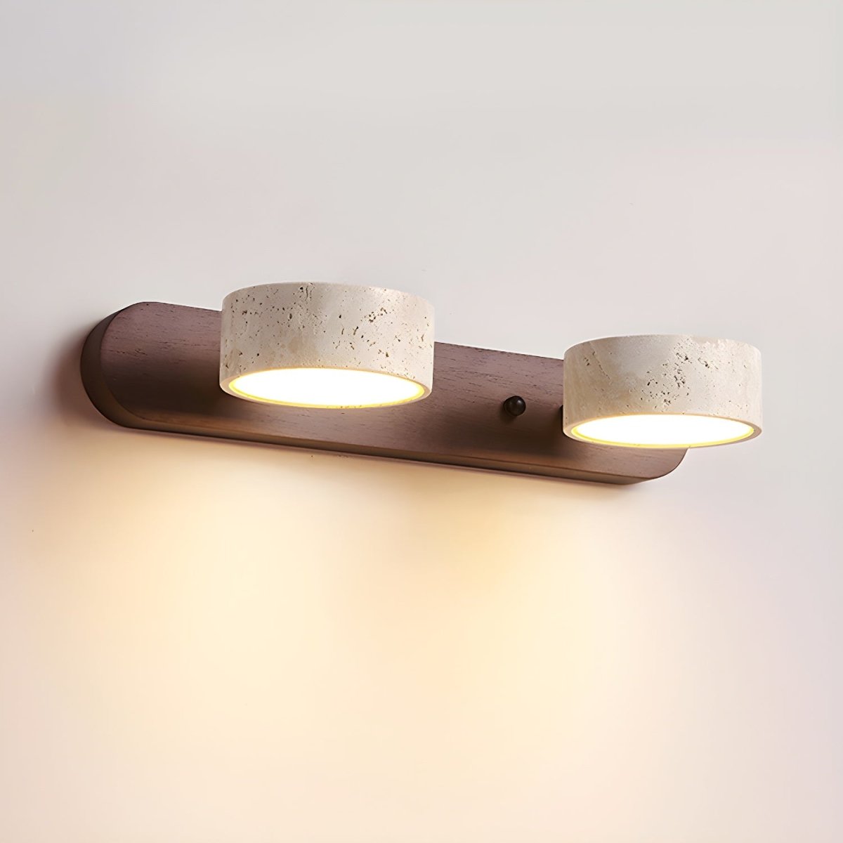Indoor LED Wall Light with Natural Stone-Look Texture - Modern Sconce for Living Rooms and Stairwells