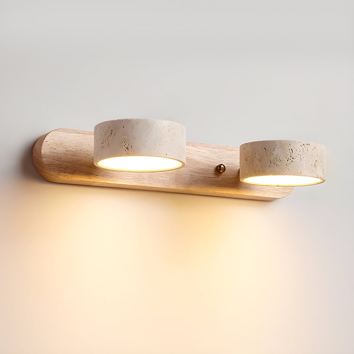 Indoor LED Wall Light with Natural Stone-Look Texture - Modern Sconce for Living Rooms and Stairwells
