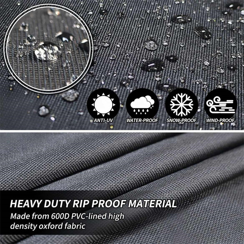 Round Waterproof Patio Furniture Cover | Heavy-Duty Outdoor Table Protector