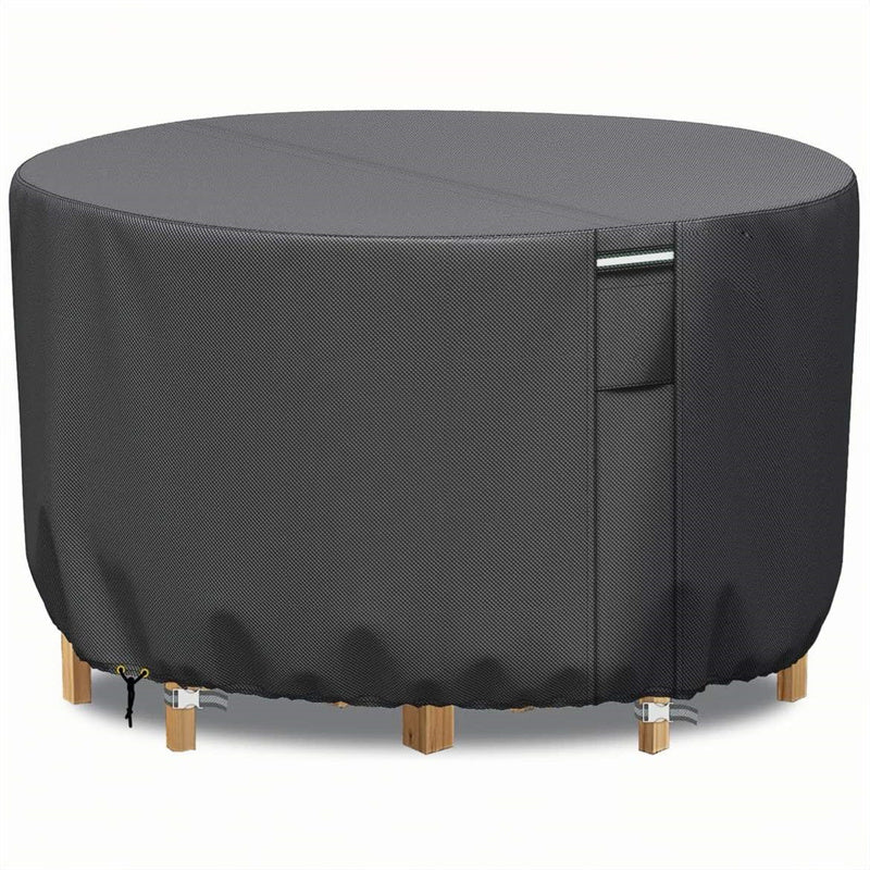 Round Waterproof Patio Furniture Cover | Heavy-Duty Outdoor Table Protector
