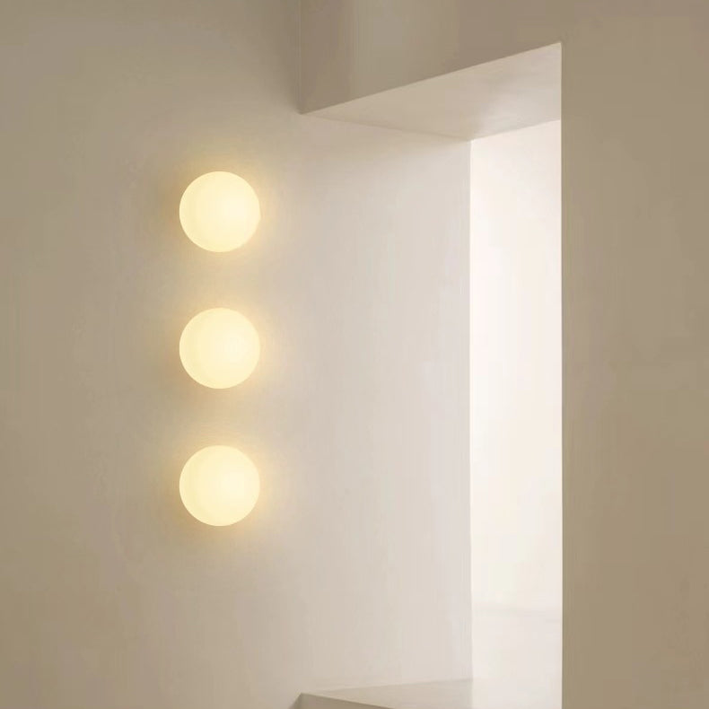Modern Minimalist Orb Glass Wall Sconce Lamp with Globe Design