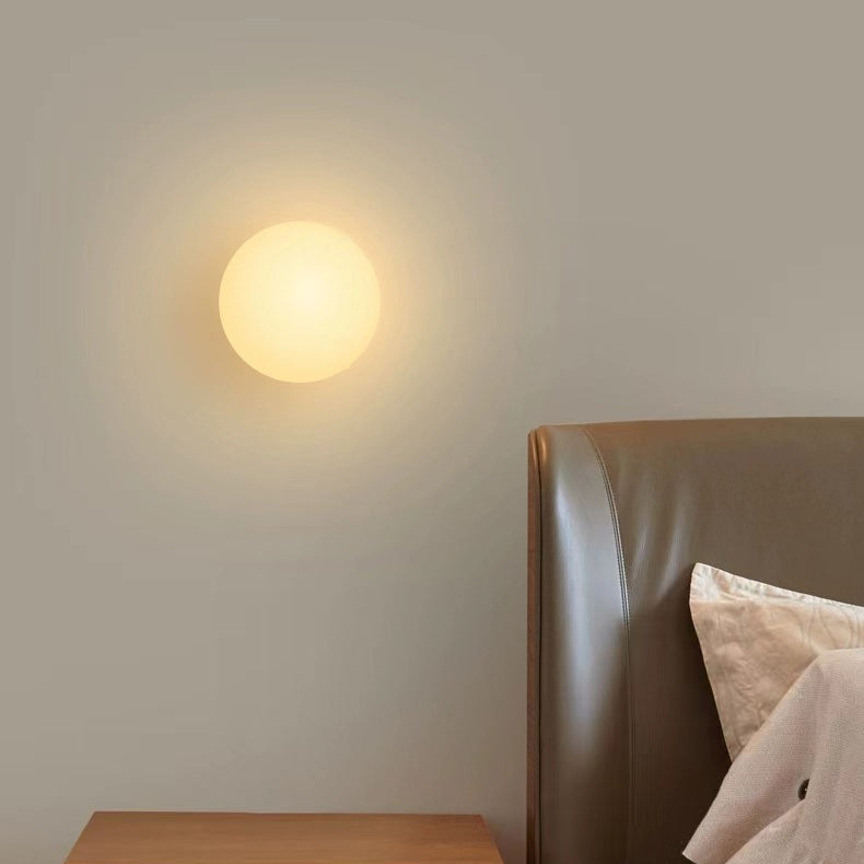 Modern Minimalist Orb Glass Wall Sconce Lamp with Globe Design