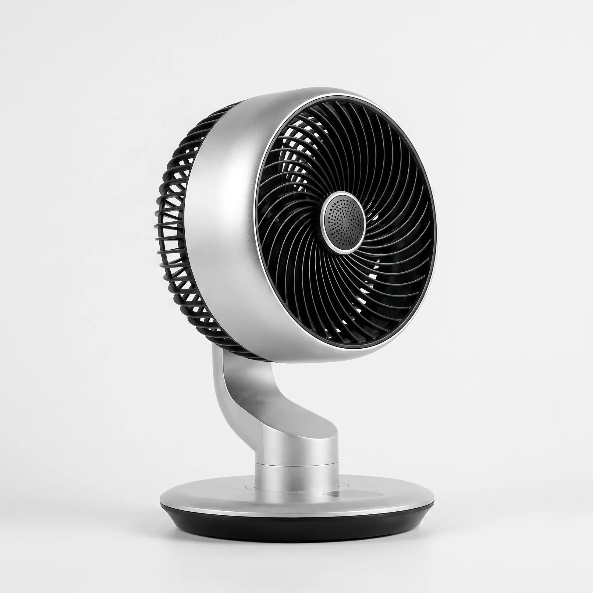 Battery powered desk fan – silver
